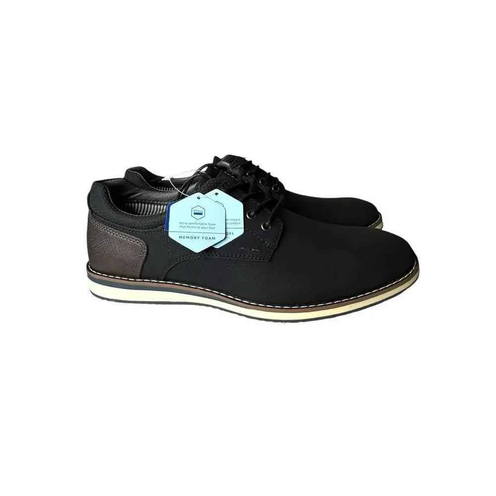 Nunn Bush NEW Hyde II Plain Toe Oxford Black Lace Up Size 10 Comfort Dress Shoes
